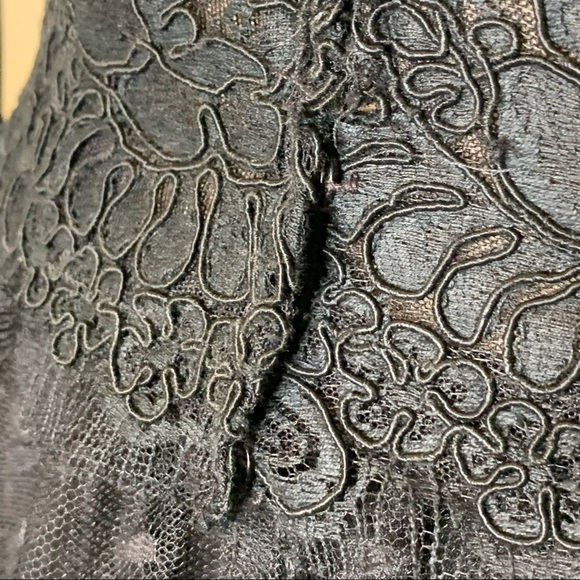 Tadashi ~ Vintage Black Lace and Tulle Dress - Picture 7 of 12